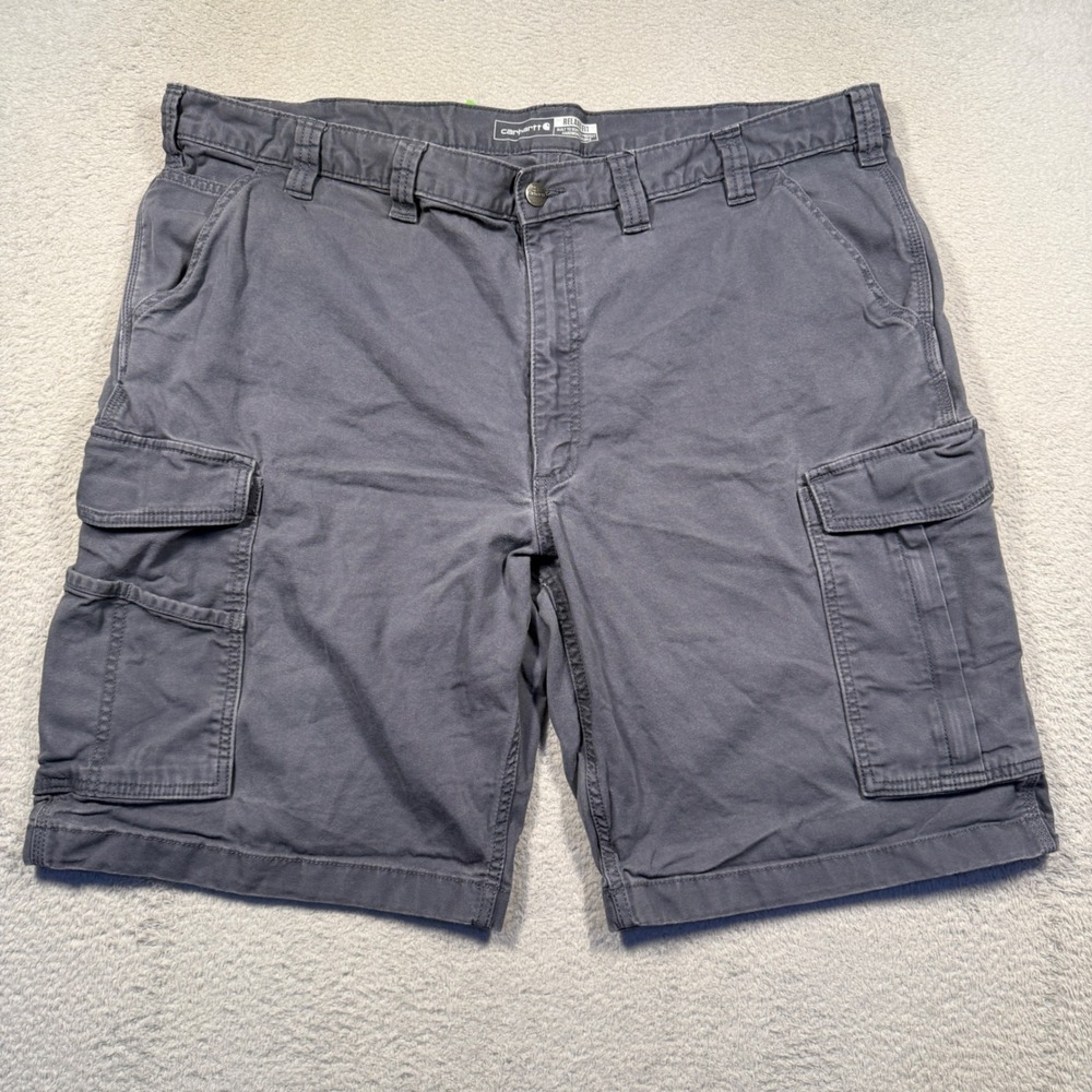 Carhartt Mens Rugged Flex Relaxed Fit Canvas Cargo Work‎ Short Bluestone Mens 44